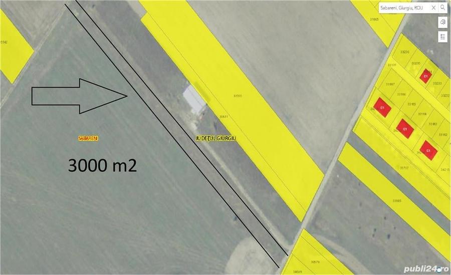 Teren de 3000 mp, în Săbăreni