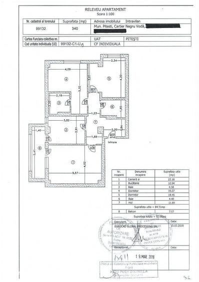 Apartament cu 3 camere, mobilat în Central