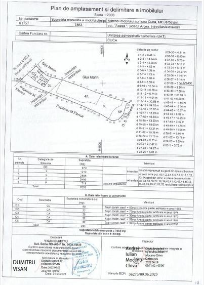 Casă cu 3 camere cu Teren 7800 Mp în Central