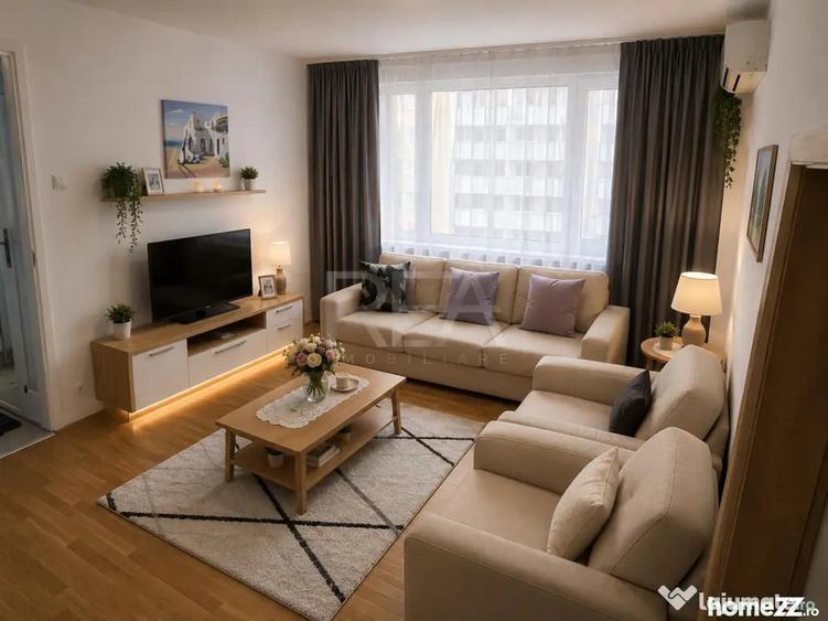 Apartament cu 3 camere semidecomandat în Iancului