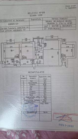 PROPRIETAR- Vand Apartament 3 camere, mobilat, 76.2mp, Militari/Belsugului, 180 000 loc de parcare subteran inclus - 3