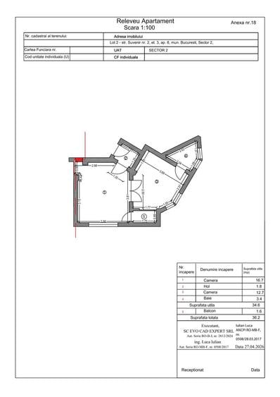 Apartament cu 3 camere decomandat în Eminescu