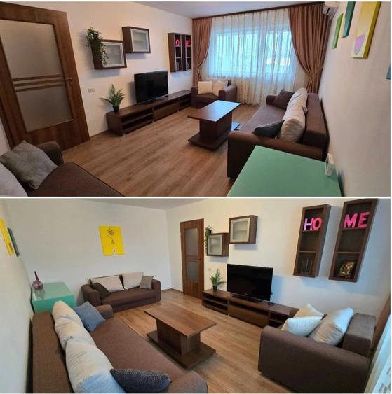 Apartament cu 3 camere decomandat, mobilat în Central