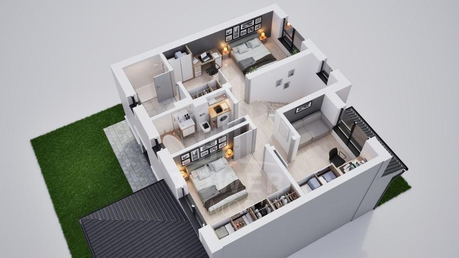 Duplex cu 4 camere cu Canalizare în Șura Mică
