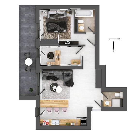 Apartament cu 3 camere decomandat, mobilat în Crângași