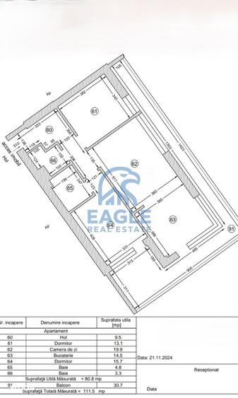 Apartament cu 3 camere decomandat în Sud
