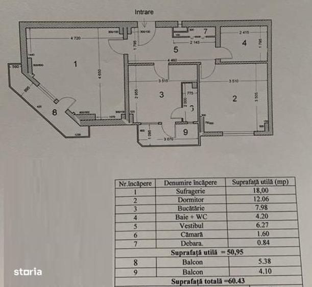 Apartament cu 4 camere în Panduri