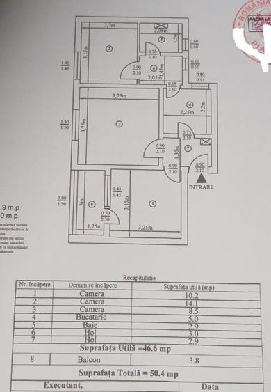 Apartament cu 3 camere semidecomandat în Dărmănești