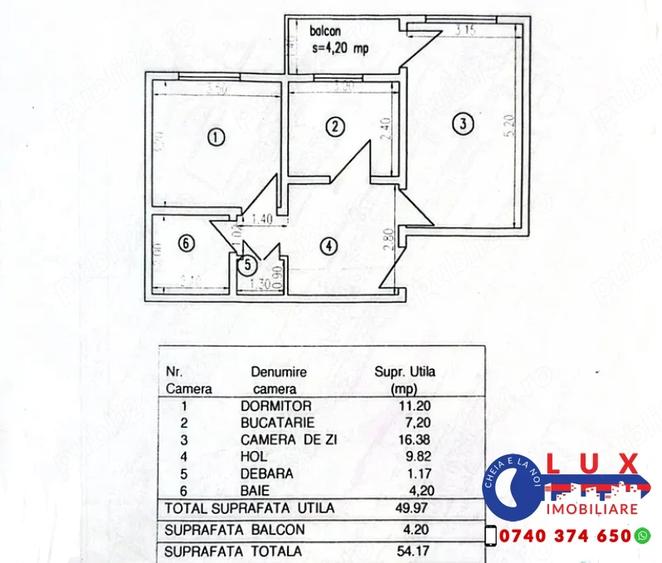 Apartament cu 2 camere decomandat în C5