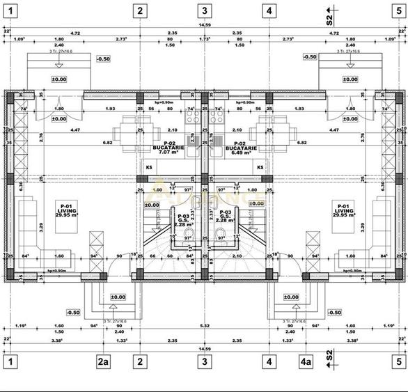 Duplex cu 4 camere cu Canalizare în Metalurgiei