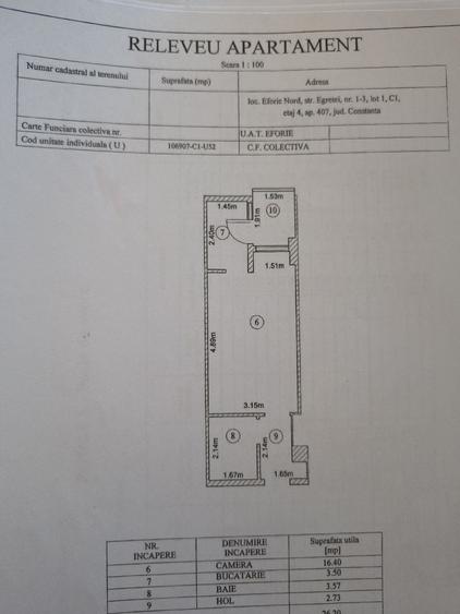 Garsonieră decomandată în Nord