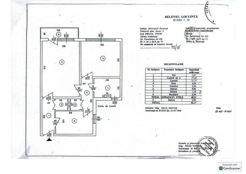 Apartament cu 2 camere semidecomandat, mobilat în Pantelimon