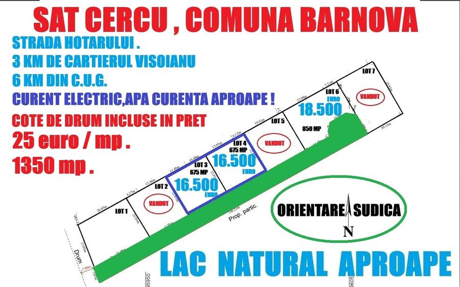 Teren Construcții intravilan de 675 mp, în Bucium