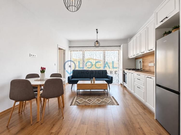 Apartament cu 2 camere semidecomandat, mobilat în Baciu