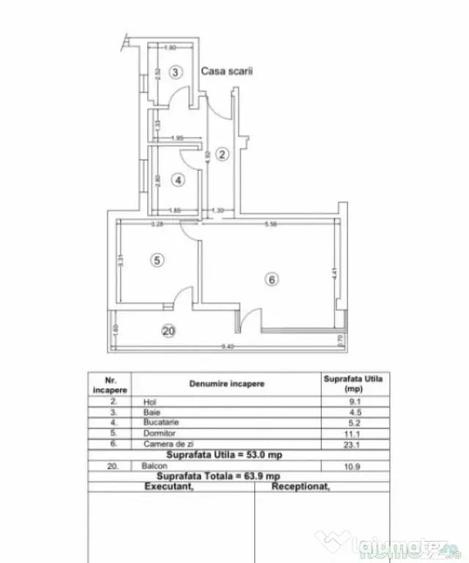 Apartament cu 2 camere decomandat în Mamaia
