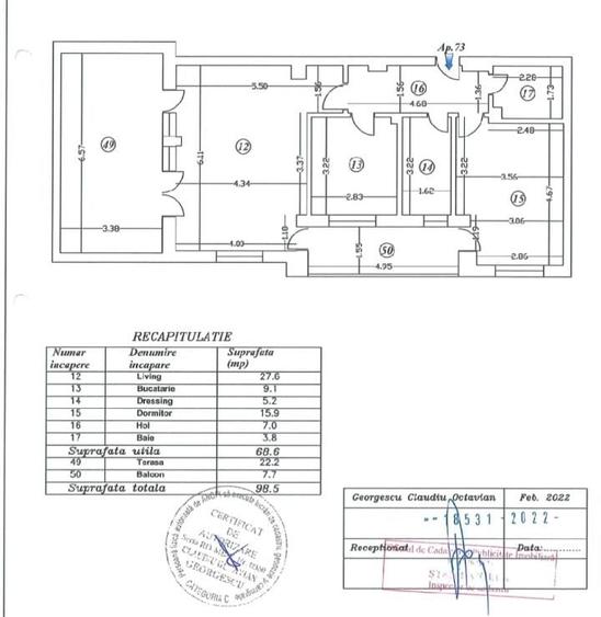 Apartament cu 2 camere decomandat, mobilat în Titan