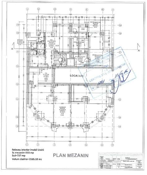 Birou, de 737 mp, în Unirii