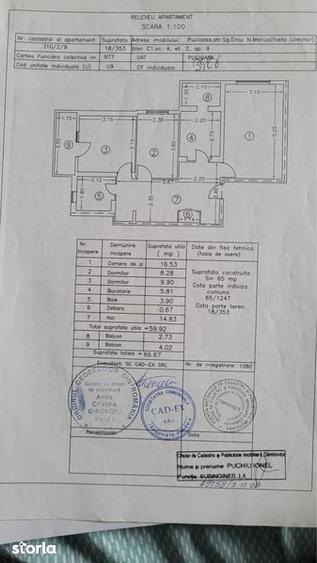 Apartament cu 3 camere în Central