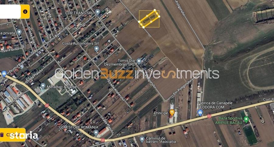 Teren de 4500 mp, în Central