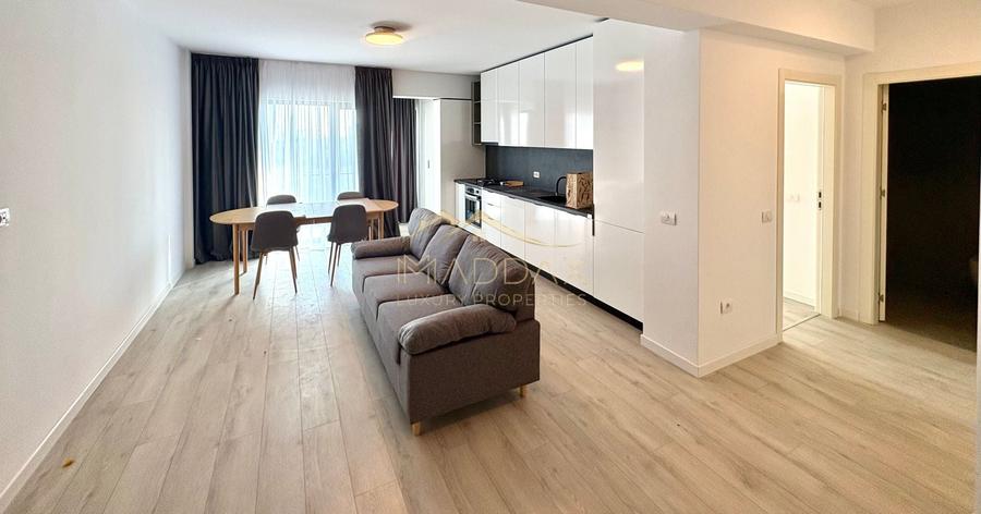 Apartament cu 2 camere semidecomandat, mobilat în Băneasa