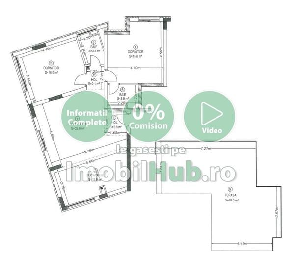 3 Camere, Imobil Nou, Terasa Rooftop, Buna Ziua - 2