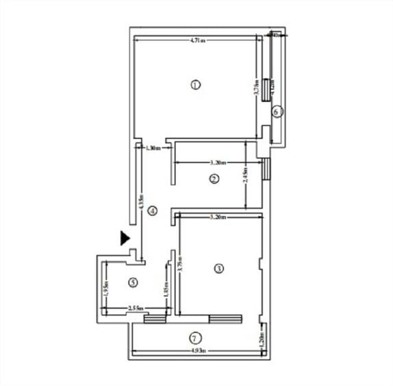 Apartament cu 2 camere decomandat în Semicentral