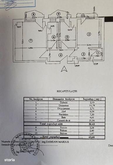 Apartament 2 camere | Unirii Magazinul Unirea | 63 mp | Decomandat - 4