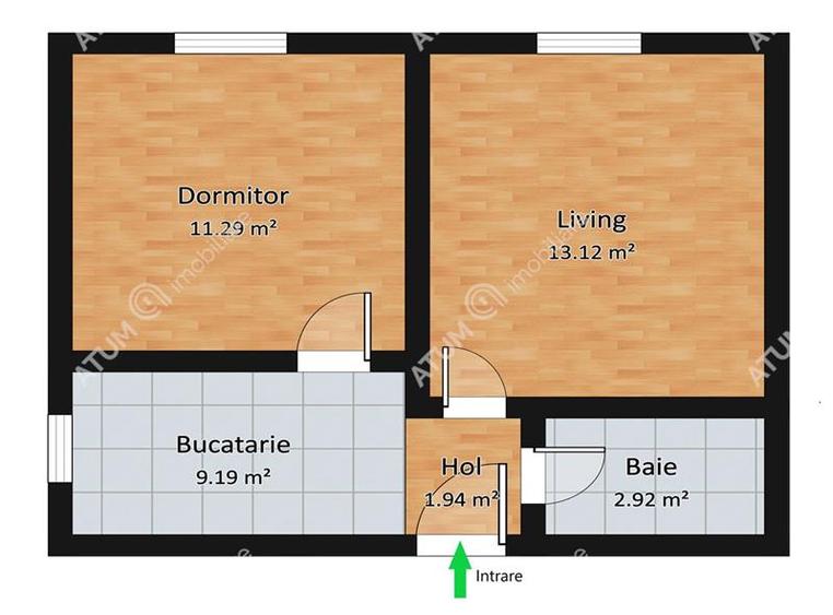 Apartament cu 2 camere decomandat în Central