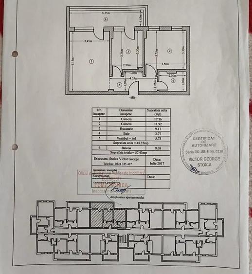 Apartament cu 2 camere decomandat, mobilat în Apărătorii Patriei