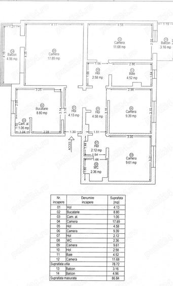 Apartament cu 4 camere decomandat în Girocului
