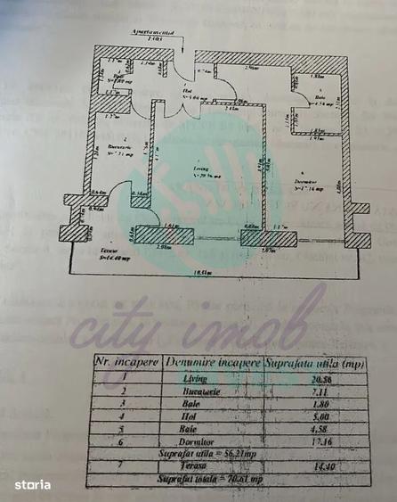 Apartament cu 2 camere decomandat în Văcăresti