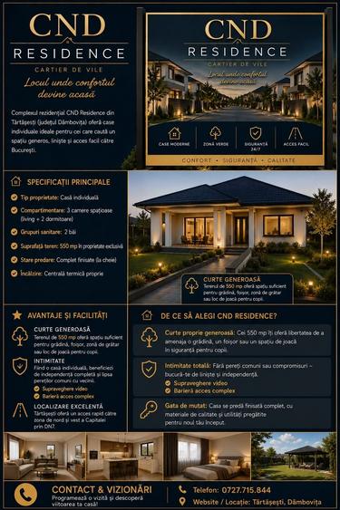 Casă individuală cu 3 camere cu Teren 550 Mp în Tărtășești