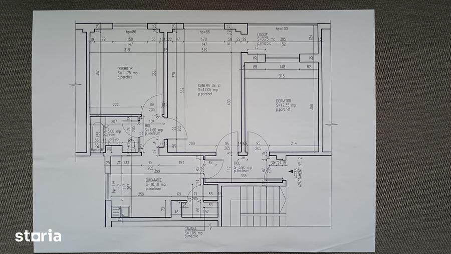 Apartament cu 3 camere în Central