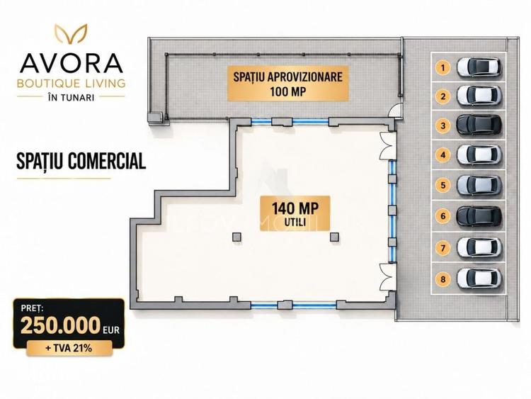 Spațiu comercial, de 139.2 mp, în Tunari