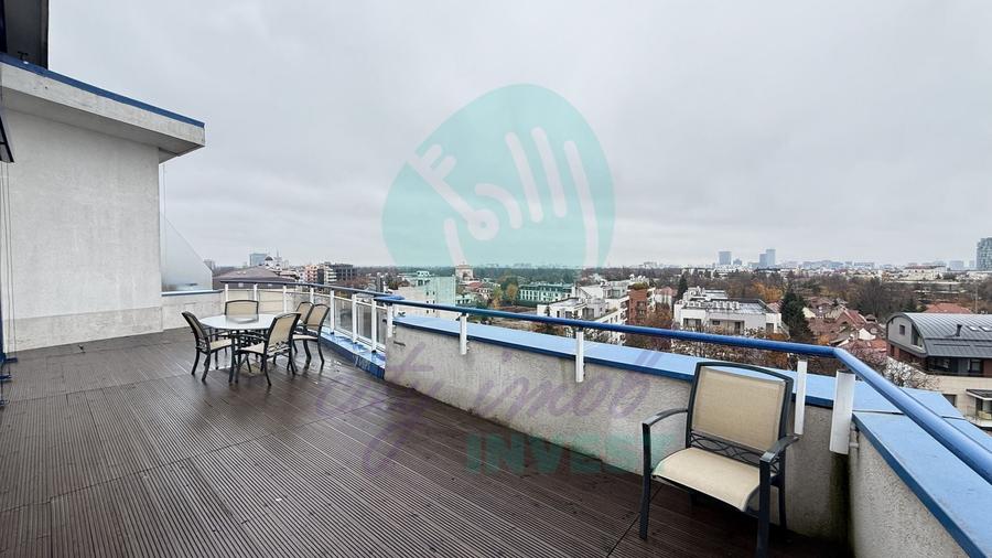 Penthouse cu 2 camere semidecomandat, mobilat în Aviatorilor