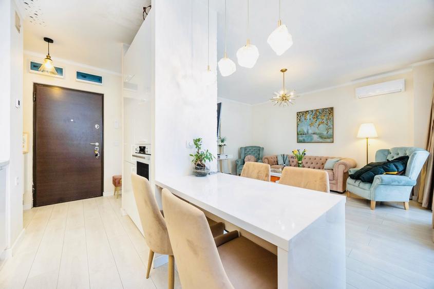 Apartament cu 2 camere semidecomandat, mobilat în Floreasca