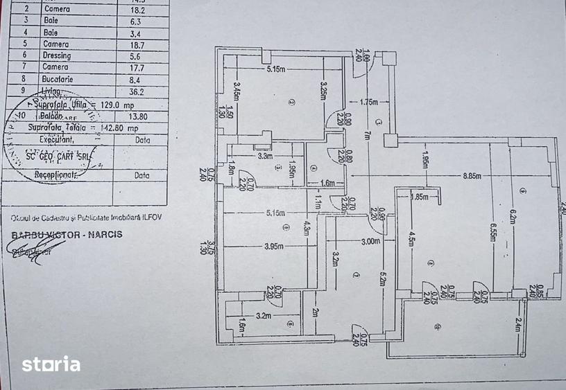 Apartament cu 4 camere, mobilat în Central
