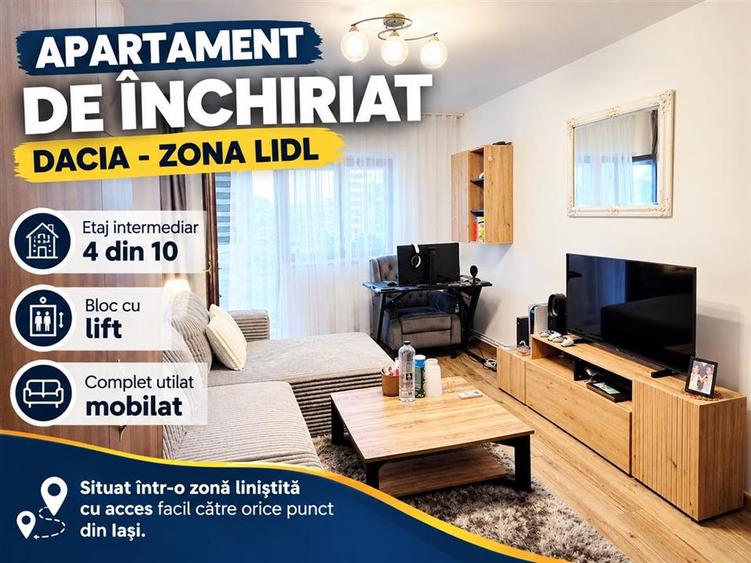 Apartament cu 2 camere semidecomandat în Dacia