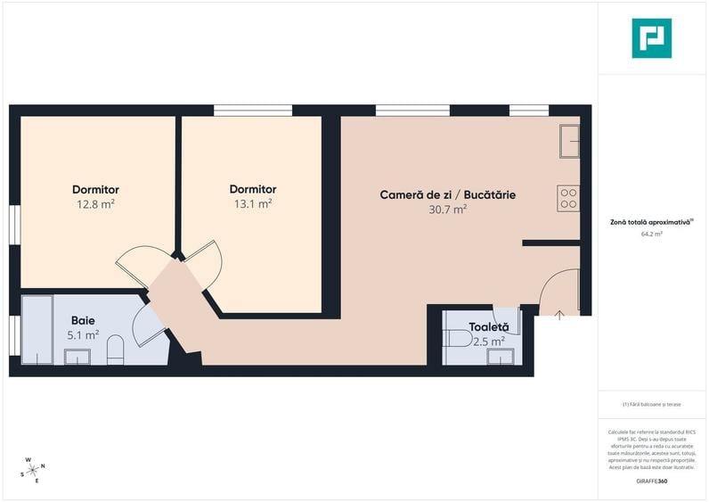 Apartament cu 3 camere, mobilat în Lipovei