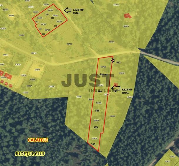 Teren Construcții intravilan de 1728 mp, în Călățele