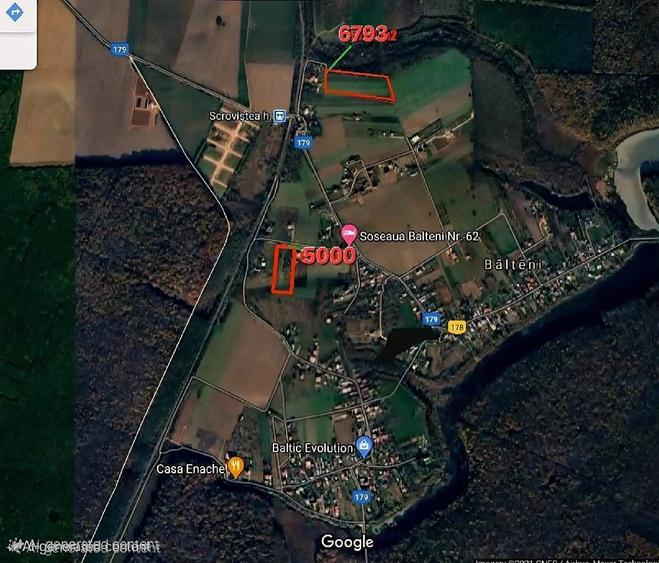 Teren de 1575 mp, în Bălteni