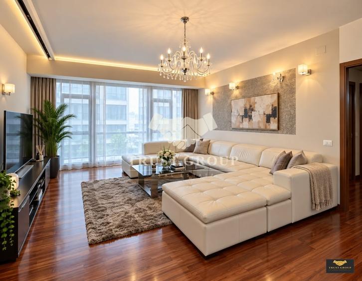 Apartament cu 4 camere semidecomandat, mobilat în Herăstrău