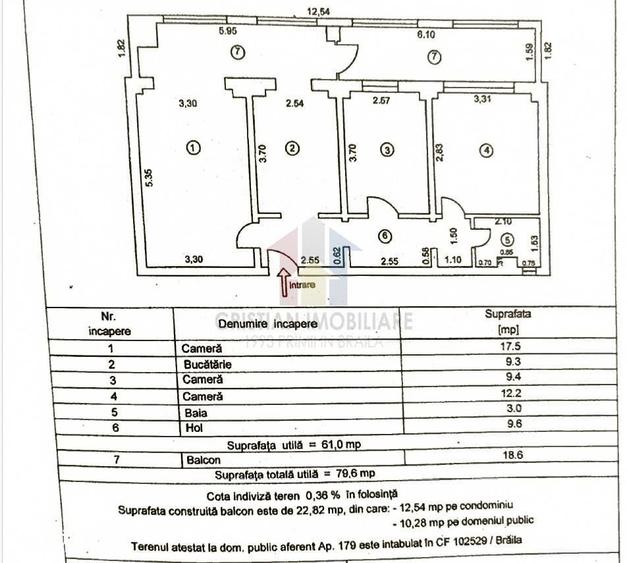 Apartament cu 3 camere decomandat în Viziru 3