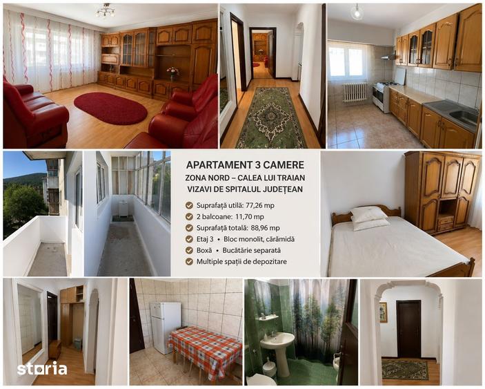 Apartament cu 3 camere în Nord