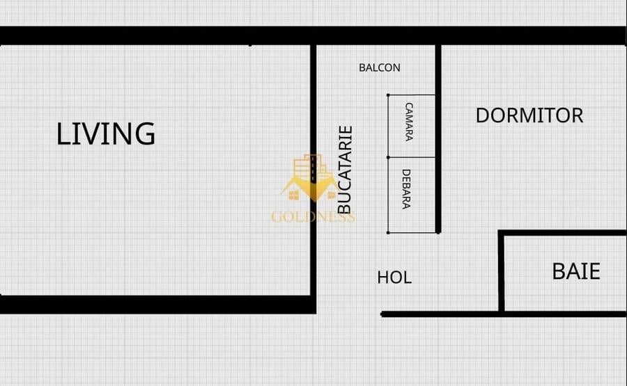 Apartament cu 2 camere decomandat în Central