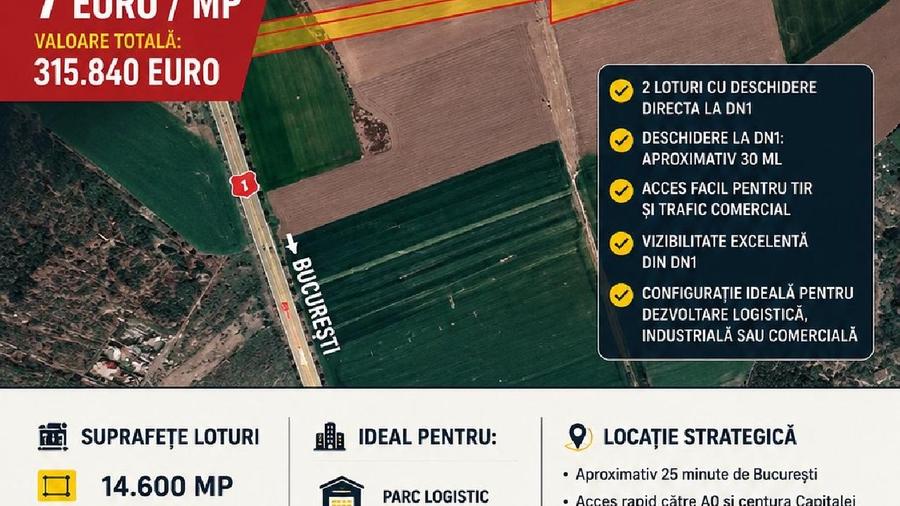Teren agricol intravilan de 45120 mp, în Ciolpani