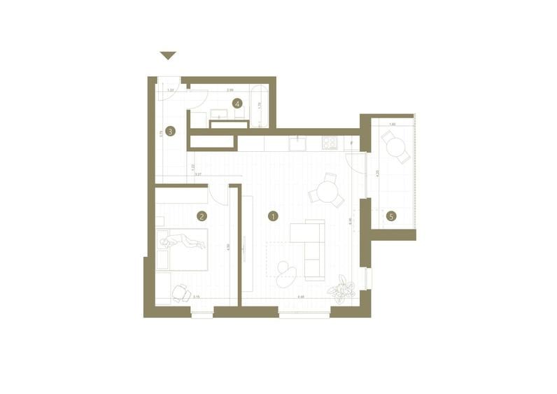 Apartament cu 2 camere decomandat în Pârneava