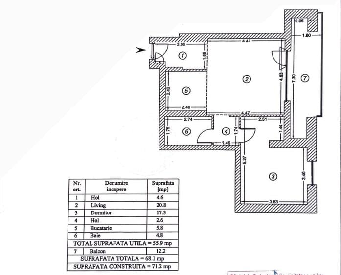 Apartament cu 2 camere decomandat în Cotroceni