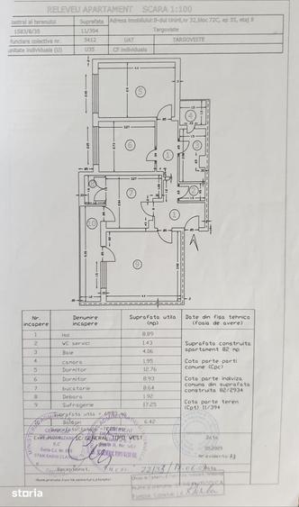 Apartament cu 3 camere decomandat în Micro 6