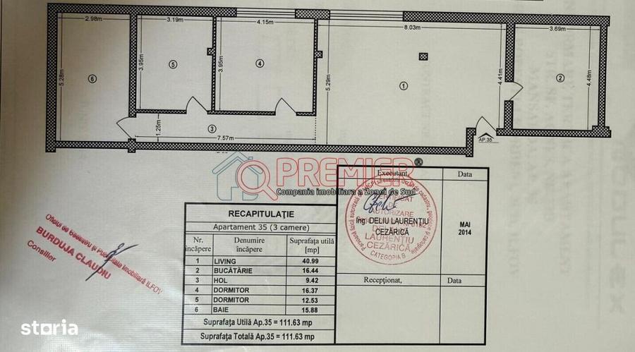 Apartament cu 3 camere în Sud